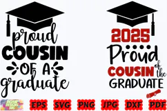 Proud Cousin Of A Graduate SVG | Graduation 2025 SVG | PNG Product Image 2