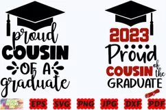 Proud Cousin Of A Graduate SVG | Graduation SVG | Cousin SVG Product Image 1