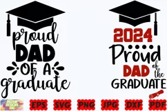 Proud Dad OF A Graduate SVG | Graduation 2024 SVG | Dad SVG Product Image 3