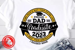 Proud Dad of a graduate Class of 2023 Graduation cap Quote Product Image 1
