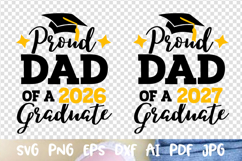 Proud Dad of a 2026 2027 graduate Senior 2026 Graduation cap Product Image 1