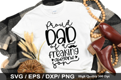Proud dad of a freaking awesome SVG - Father&#039;s Day Design Product Image 1