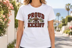 Senior Football Mom 2027 Shirt Design Product Image 2