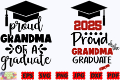 Proud Grandma Of A Graduate SVG | Graduation 2025 SVG | PNG Product Image 1