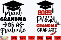 Proud Grandma Of A Graduate SVG | Graduation 2025 SVG | PNG Product Image 2