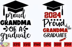 Proud Grandma Of A Graduate SVG | Graduation 2024 SVG | PNG Product Image 3