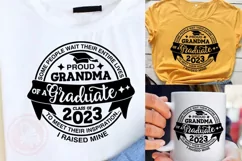 Class of Senior 2023 Proud Grandma of a graduate Circle sign Product Image 1