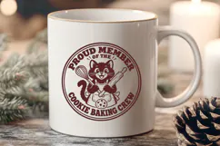 Proud Member Of The Cookie Baking Crew SVG, Christmas Cat Product Image 3