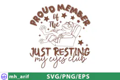 Funny Proud Member Of The Just Resting My Eyes Club Father's Product Image 1