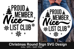Proud Member of the Nice SVG - Christmas Round Sign Product Image 1