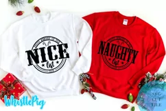 Christmas Svg Naughty List Svg Nice List Svg Christmas Shirt Product Image 1