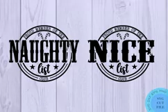 Christmas Svg Naughty List Svg Nice List Svg Christmas Shirt Product Image 2