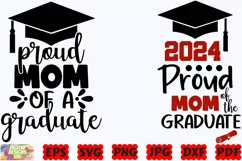 Proud Mom Of A Graduate SVG | Graduation 2024 SVG | Mom SVG Product Image 2