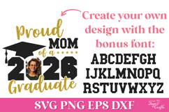 Proud Mom of 2026 Graduate SVG with Picture Product Image 2