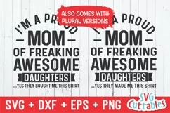 Mom SVG Cut File | Proud Mom Of A Awesome Daughter Product Image 3