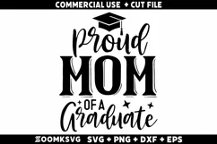 Proud mom of a graduate SVG | Graduation SVG | 2024 Graduate Product Image 1