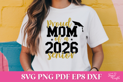 Proud Mom of a 2026 Senior SVG Quote Product Image 2