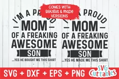 Mom SVG Cut File | Proud Mom Of A Awesome Son Product Image 2