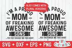 Mom SVG Cut File | Proud Mom Of A Awesome Son Product Image 3