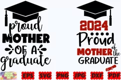 Proud Mother Of A Graduate SVG | Graduation 2024 SVG |Mother Product Image 2