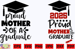 Proud Mother Of A Graduate SVG | Graduation 2025 SVG | PNG Product Image 3