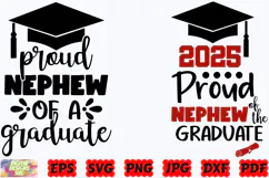 Proud Nephew Of A Graduate SVG | Graduation 2025 SVG | PNG Product Image 3