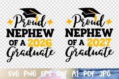 Proud Nephew of a 2026 2027 graduate Graduation cap Senior Product Image 1