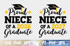 Proud Niece of a 2026 2027 graduate Graduation cap Senior Product Image 1