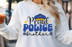 Proud police brother SVG, Keychain SVG Product Image 1