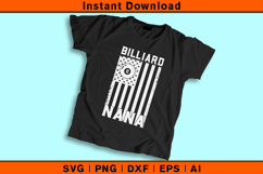 Billiards Nana SVG Pool Player American Flag Design Product Image 2