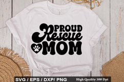 Proud Rescue Mom - Rescue Dog SVG Design Product Image 1