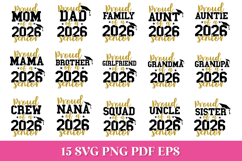 Proud 2026 Senior Family SVG Quotes | Proud 2026 Senior Mom Product Image 3