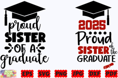 Proud Sister Of A Graduate SVG | Graduation 2025 SVG |Sister Product Image 2