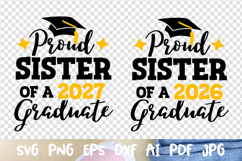 Proud Sister of a 2026 2027 graduate Class of Graduation cap Product Image 1