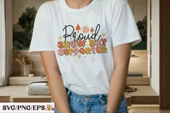 Proud Snow Day Supporter Christmas SVG T-shirt Design Product Image 3