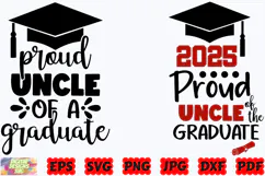 Proud Uncle Of A Graduate SVG | Graduation 2025 SVG | Uncle Product Image 1