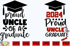 Proud Uncle Of A Graduate SVG | Graduation 2024 SVG | Uncle Product Image 3