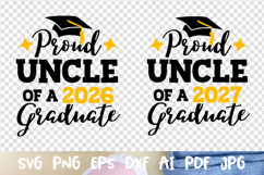 Proud Uncle of a 2026 2027 graduate Graduation cap Class of Product Image 1