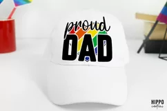 Proud Dad SVG design on a baseball cap