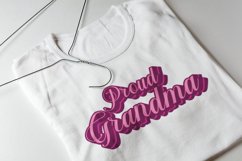 Pink 3D Proud Grandma Sublimation Design Product Image 1