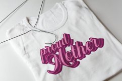 Pink 3D Proud Mother Sublimation Design Product Image 1