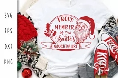 Proud Member of Santa's Naughty List - Christmas SVG Product Image 1