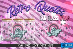 Retro Glass Can Wrap Design | Retro Quotes | SVG File v.7 Product Image 1