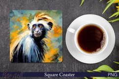 Colobus Square Coaster | Wild Animal Product Image 1