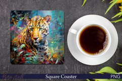 Leopard Square Coaster | Jungle | Wild Cat Product Image 1