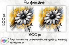 Inspirational Floral Mug Wraps, Artistic 15oz Mug Design Product Image 2