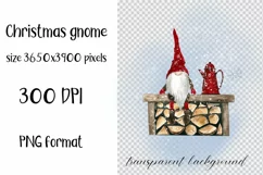 Watercolor Christmas sublimation designs|Gnome Christmas PNG Product Image 2