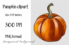 Pumpkin sublimation design. Harvest Pumpkin PNG Product Image 2