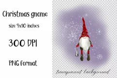Watercolor Christmas sublimation designs|Gnome Christmas PNG Product Image 3