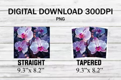 Orchid 20 oz Skinny Tumbler Sublimation Design Product Image 2
